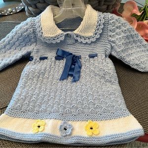 Hand Knitted Baby Dress